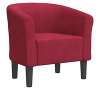 vidaXL Poltrona Cabriolet Rosso Vino in Velluto, Poltrona a pozzetto, Poltrona da Soggiorno, Poltrona Moderna, Poltrona, Poltrona da Salotto