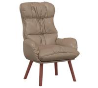 vidaXL Poltrona Cappuccino con Braccioli Imbottiti per Soggiorno o Ufficio Design Ergonomico Tappezzeria Durevole in Pelle Sintetica Soluzione di Seduta Compatta Comfort Contemporaneo Chic