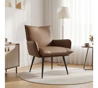 vidaXL Poltrona Cappuccino Similpelle