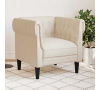 vidaXL Poltrona Chesterfield in Lino