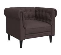 vidaXL Poltrona Chesterfield Marrone Scuro in Tessuto