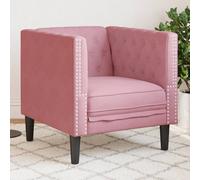 vidaXL Poltrona Chesterfield Rosa in Velluto, poltrona, poltrona relax, poltrona in velluto, poltrona singola, poltrona tv, poltrona imbottita