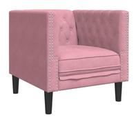 vidaXL Poltrona Chesterfield Rosa in Velluto, poltrona, poltrona relax, poltrona in velluto, poltrona singola, poltrona tv, poltrona imbottita