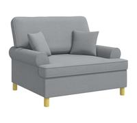 vidaXL Poltrona con cuscini Grigio Chiaro Tessuto