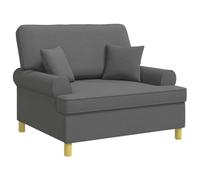 vidaXL Poltrona con cuscini Grigio Scuro Tessuto