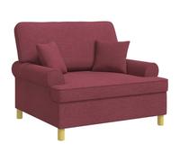 vidaXL Poltrona con cuscini Rosso Vino Tessuto