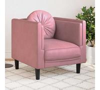 vidaXL Poltrona con Cuscino Rosa in Velluto
