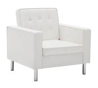 vidaXL Poltrona con Rivestimento in Similpelle 75x70x75 cm Bianco Sofà Divano
