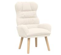 vidaXL Poltrona Contemporanea Color Panna per Soggiorno | Supporto Ergonomico Braccioli Imbottiti Mobili da Interno per Adulti Tessuto Resistente alle Macchie Finitura Opaca Stile Moderno