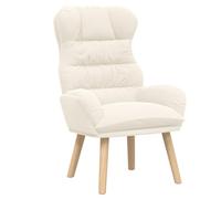 vidaXL Poltrona Contemporanea Color Panna per Soggiorno | Supporto Ergonomico Braccioli Imbottiti Mobili da Interno per Adulti Tessuto Resistente alle Macchie Finitura Opaca Stile Moderno