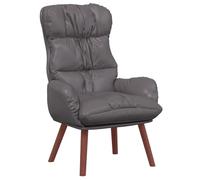 vidaXL Poltrona Contemporanea Grigia Con Rivestimento In Pelle Morbida Design Ergonomico Per Seduta Interna Sedia Confortevole Per Lounge Lettura E Relax Soggiorno Mobili Con Imbottitura Confortevole