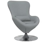 vidaXL Poltrona Contemporanea Grigio Chiaro con Braccioli Regolabili Poltrona Elegante per Soggiorno e Ufficio Seduta Confortevole Cuscino Morbido Lettura Bracciolo