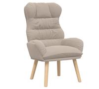 vidaXL Poltrona Contemporanea Grigio Chiaro per Soggiorno con Gambe in Legno Affusolate Braccioli Imbottiti e Cuscino Rimovibile con Chiusura a Cerniera Sedia Interna Confortevole e Compatta Mobili