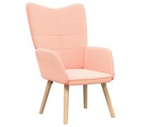 vidaXL Poltrona Contemporanea Rosa Corallo in Tessuto con Braccioli Imbottiti Design Ergonomico Ideale per Lettura e Seduta nel Soggiorno Interno Comoda Lounge Bracciolo Texturato Robusta Stile Elega