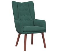 vidaXL Poltrona Contemporanea Verde Scuro Design Ergonomico Telaio in Legno Poltrona Rivestita per Soggiorno e Ufficio Sedie Singole Sedi Comode Eleganti