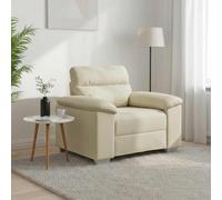 vidaXL Poltrona Crema 60 cm in Similpelle, Divano Singolo, Sedia Accento, Sedia Relax, Poltrona, Sedia TV, Divano a Un Posto, Divano a Un Posto