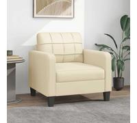vidaXL Poltrona Crema 60 cm in Similpelle