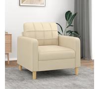 vidaXL Poltrona Crema 60 cm in Tessuto