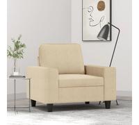 vidaXL Poltrona Crema 60 cm in Tessuto
