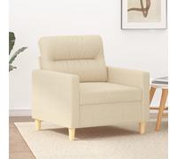 vidaXL Poltrona Crema 60 cm in Tessuto