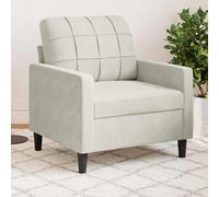 vidaXL Poltrona Crema 60 cm Velluto