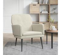 vidaXL Poltrona Crema 62x79x79 cm Velluto