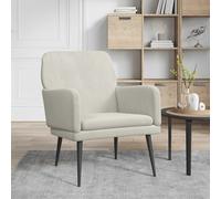 vidaXL Poltrona Crema 62x79x79 cm Velluto