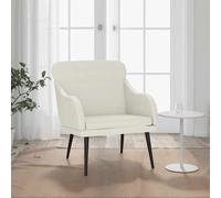vidaXL Poltrona Crema 63x76x80 cm Velluto, poltrona relax, poltrona per camera da letto, arredamento camera da letto, poltrona da soggiorno, sofà