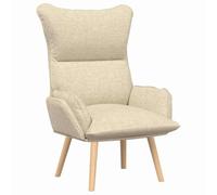 Poltrona Rilassante vitaXL in Tessuto Crema