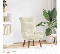 vidaXL poltrona Crema 69 x 74 x 93 cm Velluto