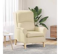 vidaXL Poltrona moderna e comfy in crema | Design ergonomico con tessuto morbido, perfetta per salotti e camere da letto. Sostiene un adulto. Comoda per gli interni.