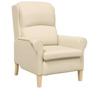 vidaXL Poltrona moderna e comfy in crema | Design ergonomico con tessuto morbido, perfetta per salotti e camere da letto. Sostiene un adulto. Comoda per gli interni.