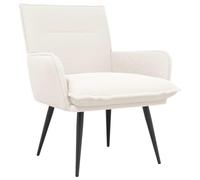 vidaXL Poltrona Crema Bouclé