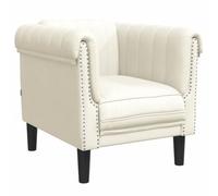 vidaXL Poltrona Crema in Velluto