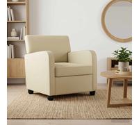 vidaXL Poltrona Crema Similpelle