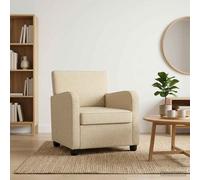 vidaXL Poltrona Crema Tessuto