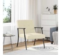 vidaXL poltrona Crema Tessuto