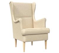 vidaXL poltrona Crema Tessuto