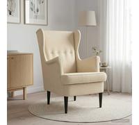 vidaXL Poltrona Crema Tessuto