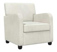 vidaXL Poltrona Crema Velluto