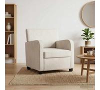 vidaXL Poltrona Crema Velluto