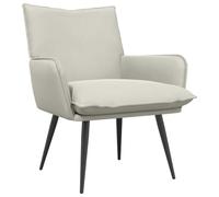 vidaXL Poltrona Crema Velluto