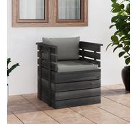 vidaXL Poltrona da Giardino con Cuscini in Legno di Pino