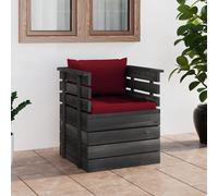 vidaXL Poltrona da Giardino con Cuscini in Legno di Pino