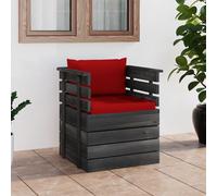 vidaXL Poltrona da Giardino con Cuscini in Legno di Pino
