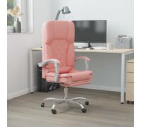 vidaXL Poltrona da Ufficio Massaggiante Reclinabile rosa in Similpelle