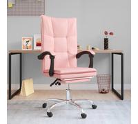 vidaXL Poltrona da Ufficio Reclinabile Rosa in Similpelle