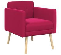 vidaXL Poltrona decorativa Rosso Vino Velluto | Il tessuto in velluto traspirante offre un elevato comfort. Le gambe in legno massiccio di caucciù garantiscono una stabilità