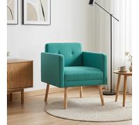 vidaXL Poltrona decorativa Turchese Velluto