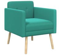 vidaXL Poltrona decorativa Turchese Velluto | Il tessuto in velluto traspirante offre un elevato comfort. Le gambe in legno massiccio di caucciù garantiscono una stabilità